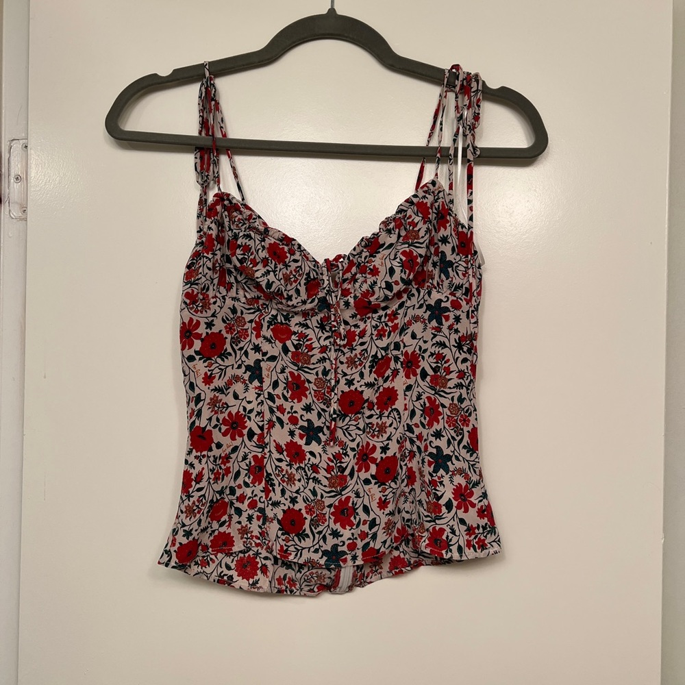 Realisation Par The Ana Tank in White Batik Floral size XS